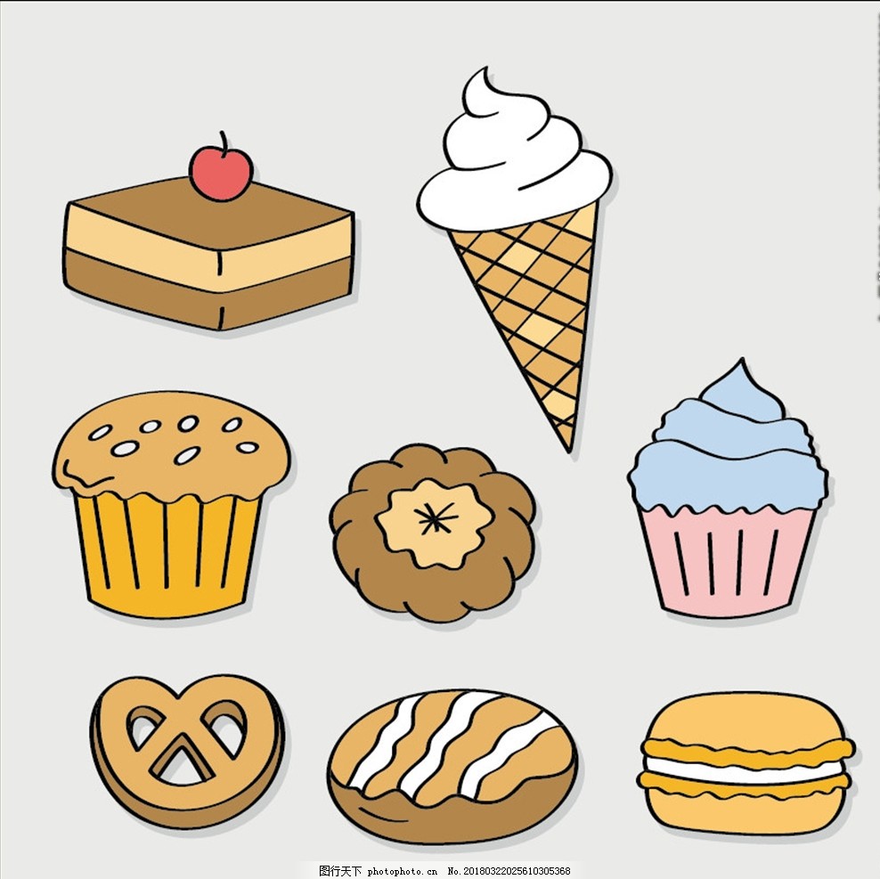 手绘烘培食品 用画笔留住舌尖上的温暖香气